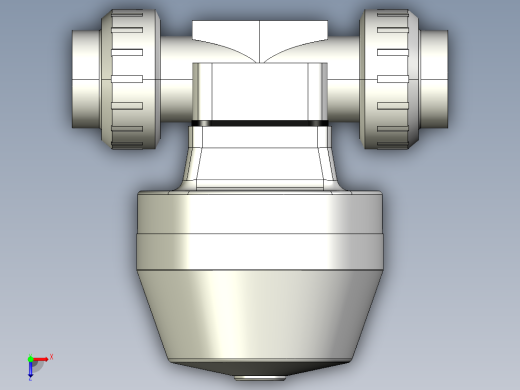 3DKMUICCP NC 气动隔膜阀，常闭，女性联盟结束，公制系列聚氯乙烯俯视缩略图