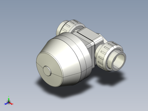 3DKMUICCP NC 气动隔膜阀，常闭，女性联盟结束，公制系列聚氯乙烯正等轴测缩略图