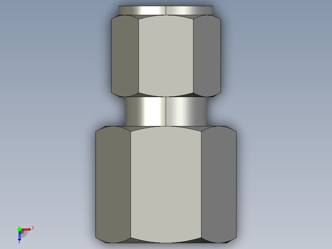 卡套式工业通用硬管接头8-8_gbu-s俯视图