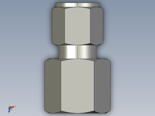 卡套式工业通用硬管接头8-8_gbu-s俯视缩略图