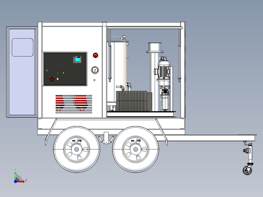移动加油车三维模型前视缩略图
