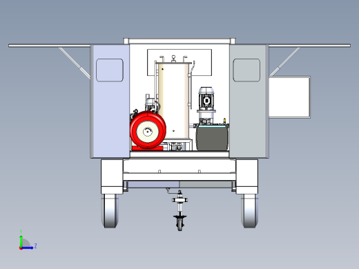移动加油车三维模型左视缩略图