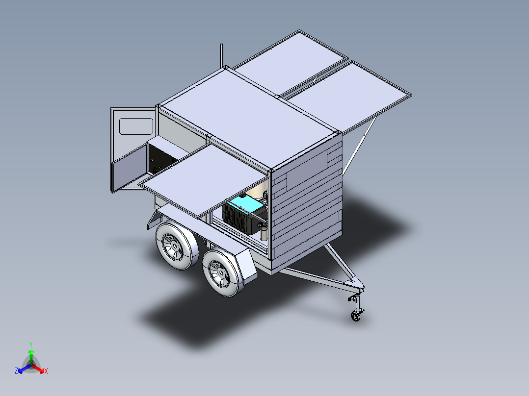 移动加油车三维模型正等轴测图