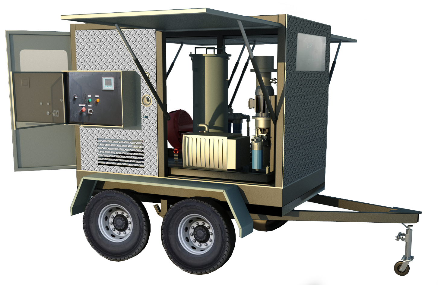 移动加油车三维模型