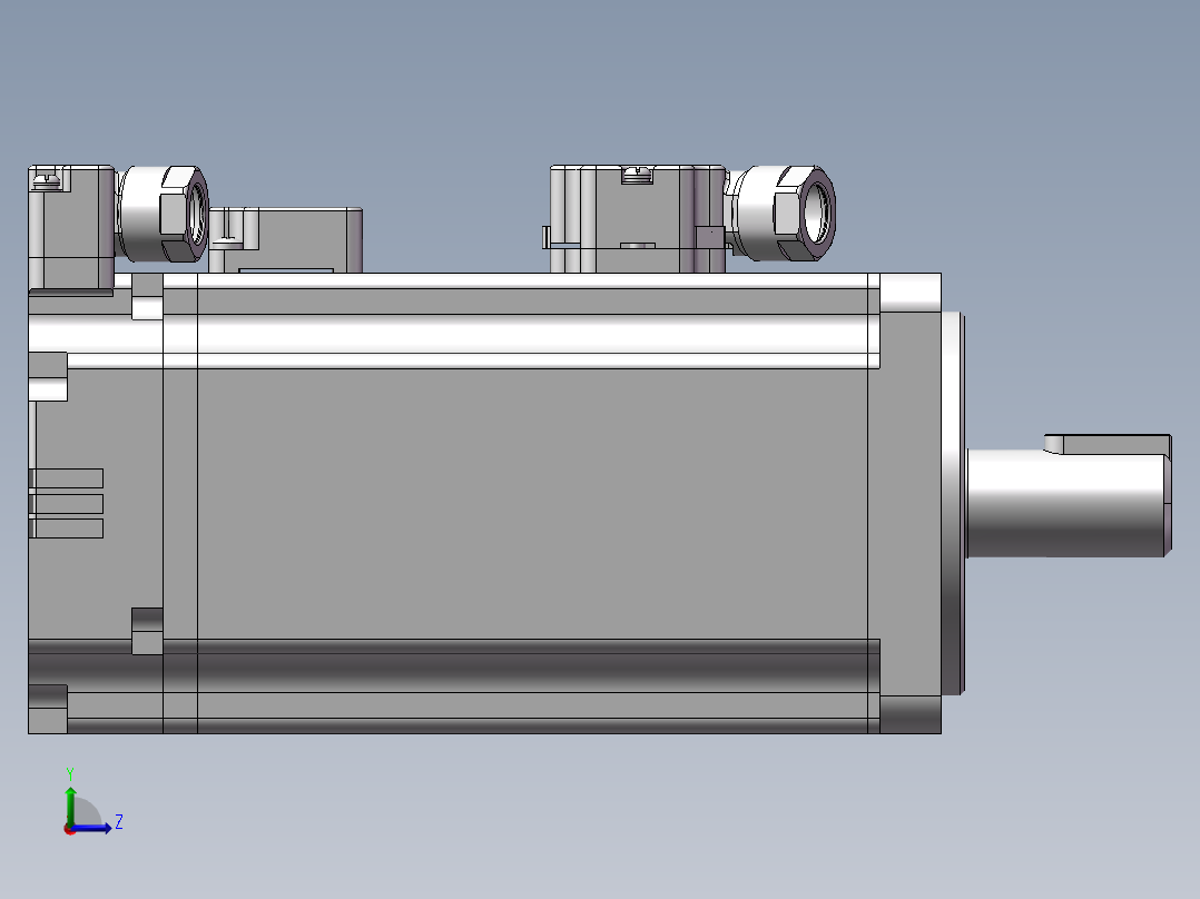 汇川伺服电机-MS1H1-40B30CB-(A)334Z（400W绝对值低惯量带抱闸）左视图
