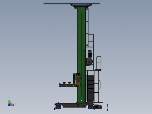 仓库堆垛机SW原格式3D图纸 G486前视缩略图