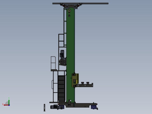 仓库堆垛机SW原格式3D图纸 G486后视缩略图