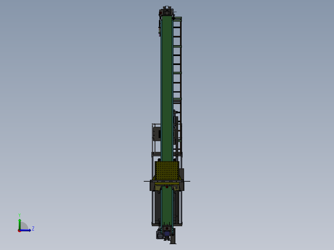 仓库堆垛机SW原格式3D图纸 G486左视图