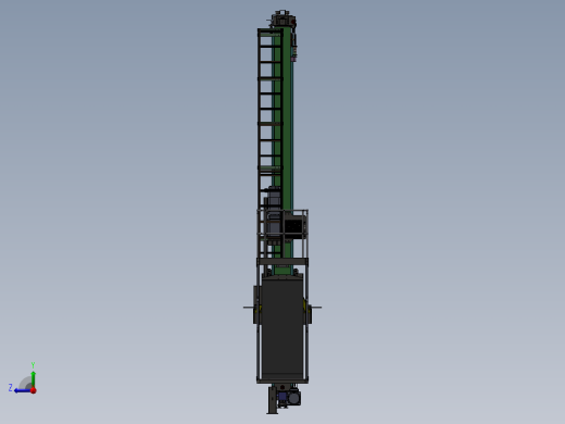 仓库堆垛机SW原格式3D图纸 G486右视缩略图