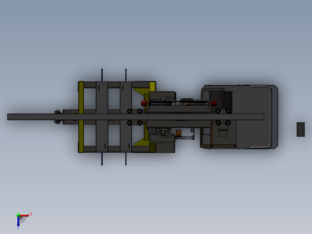 仓库堆垛机SW原格式3D图纸 G486俯视图