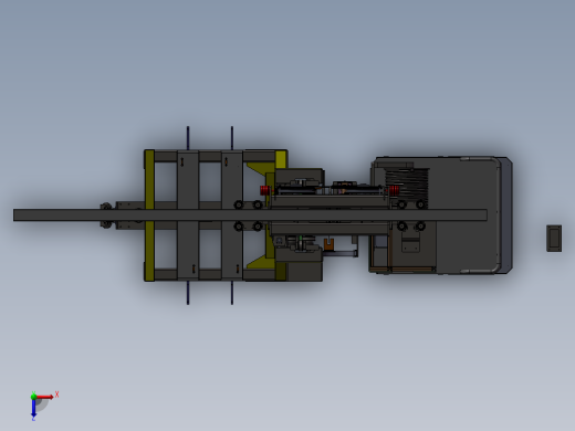 仓库堆垛机SW原格式3D图纸 G486俯视缩略图