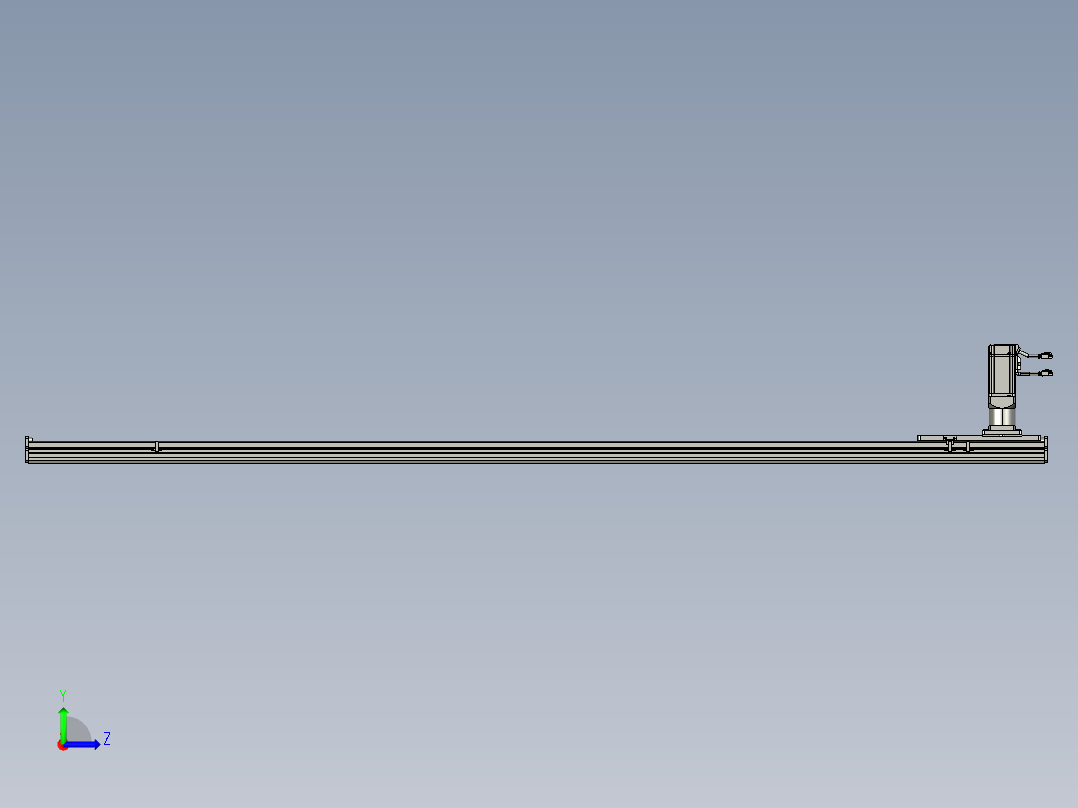 东锦齿条传动DH136G-S2000-BU-减速机+P400W左视图
