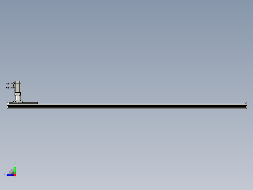 东锦齿条传动DH136G-S2000-BU-减速机+P400W右视图