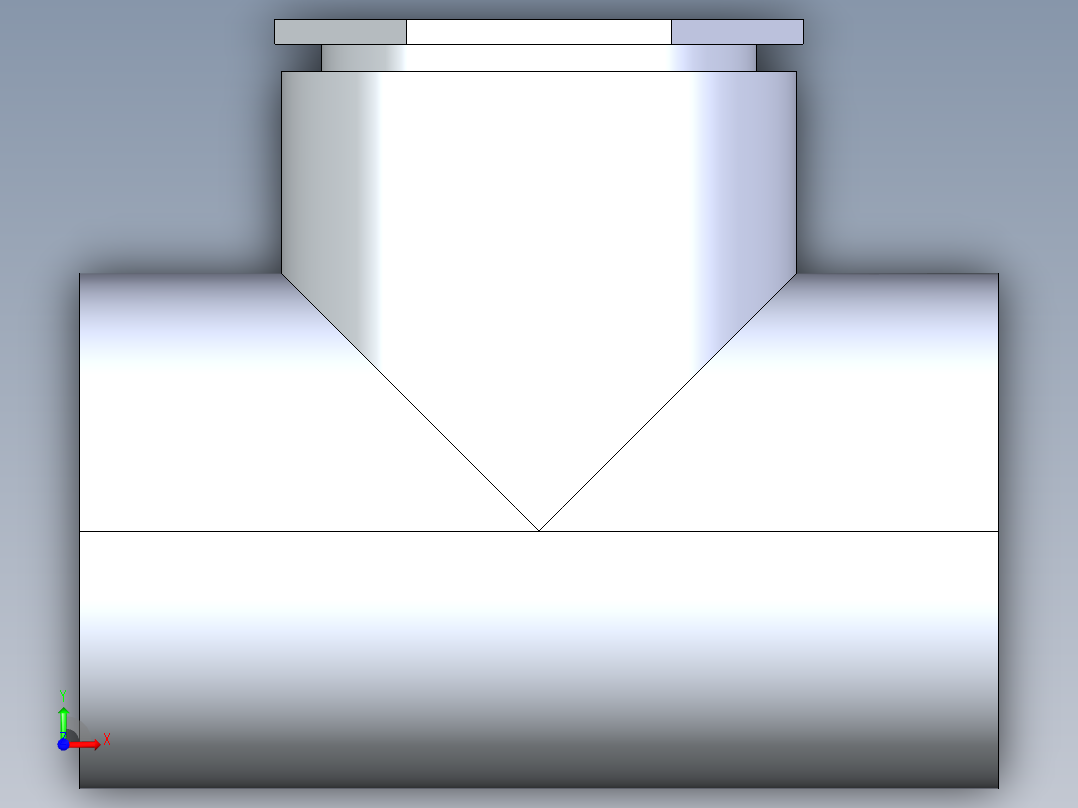 船舶管路系统SeaCor_Molded_ReducingTee_SxSxS_37J201339_3in x 2.5in前视图