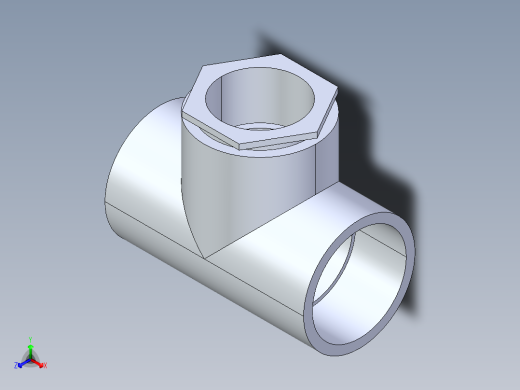 船舶管路系统SeaCor_Molded_ReducingTee_SxSxS_37J201339_3in x 2.5in正等轴测缩略图