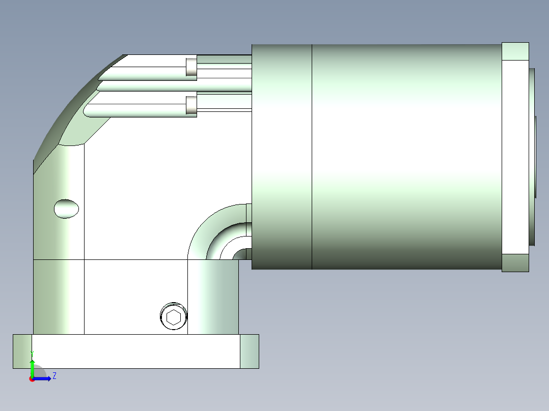 直齿孔ZPLF160-L3 35-114.3-200-M12.stp左视图