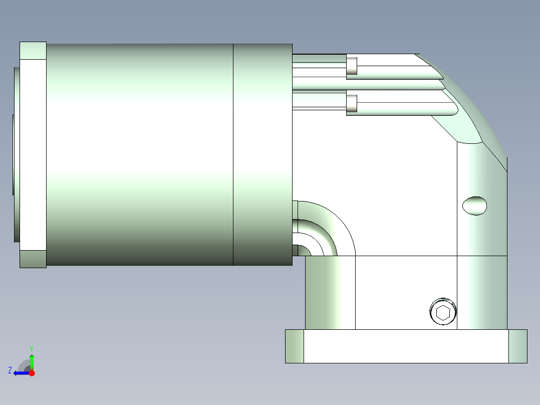 直齿孔ZPLF160-L3 35-114.3-200-M12.stp右视图