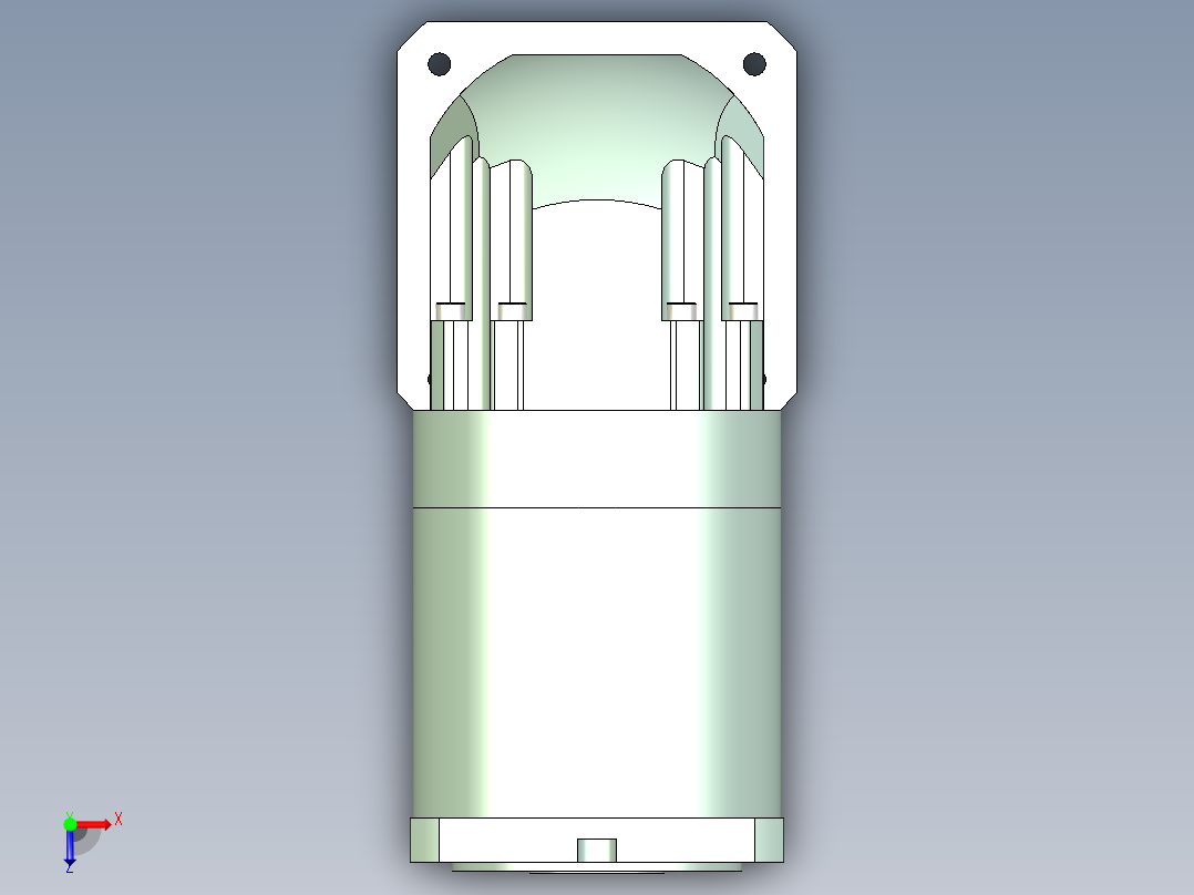 直齿孔ZPLF160-L3 35-114.3-200-M12.stp俯视图