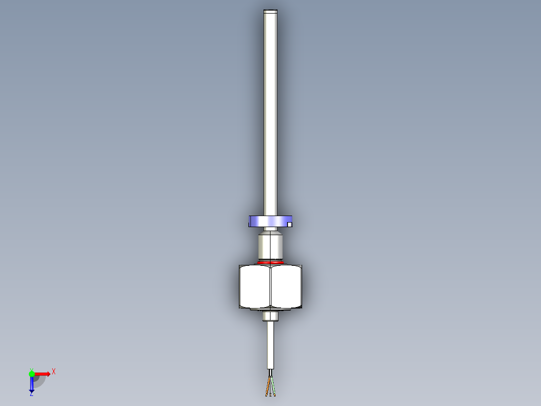NOVOTECHNIK直线位移传感器TIM - 系列- 带螺纹式法兰俯视图