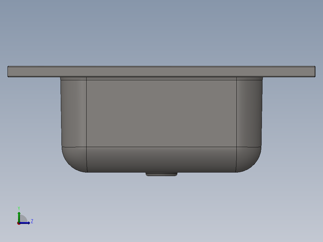 水槽、不锈钢水槽(132)左视图