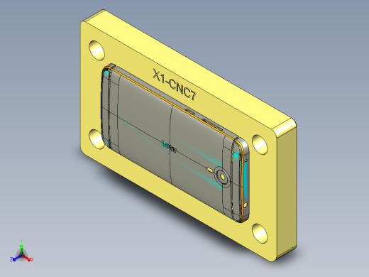 X1-笔记本CNC工装夹具三维模型CNC8-0112