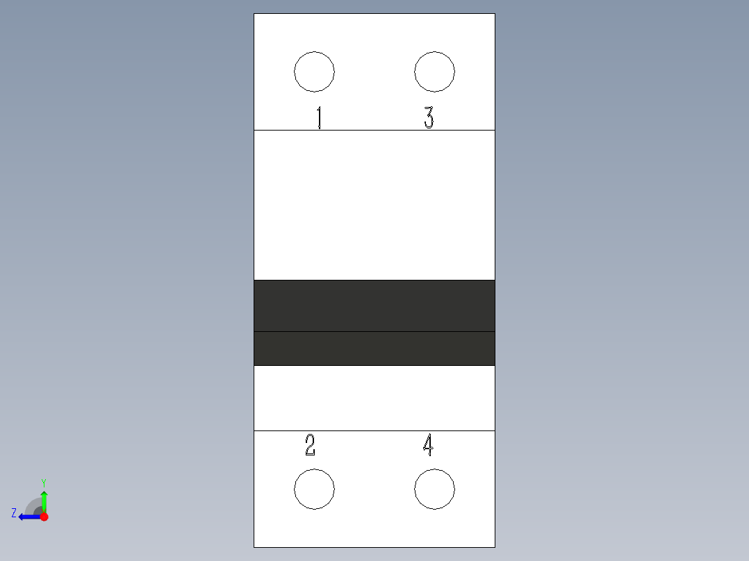 上海人民电器厂-RMC1-63(C) 2P右视图