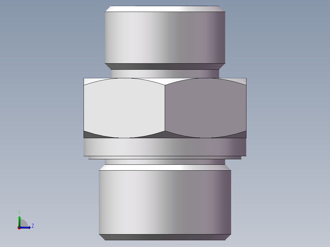公制螺纹ED密封、1DM-20-22WD非标左视图