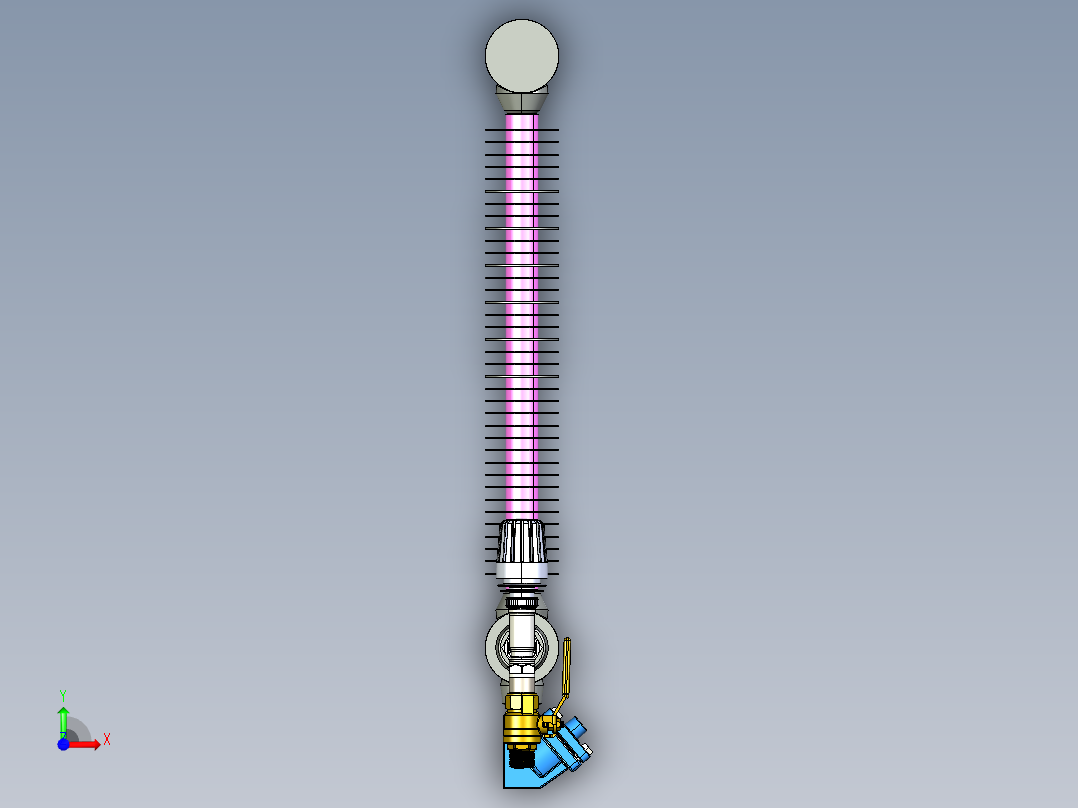 定制散热器，2 管蒸汽前视图