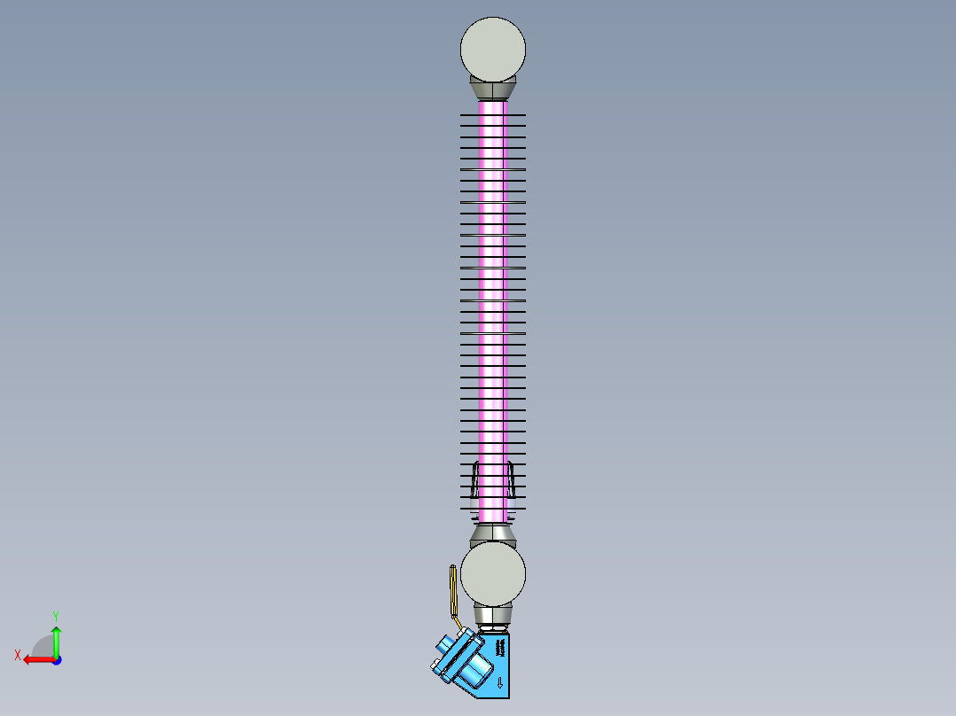 定制散热器，2 管蒸汽后视图