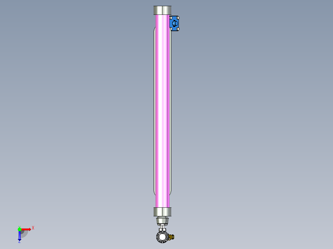 定制散热器，2 管蒸汽俯视图