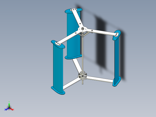 Darrius 垂直叶片风力发电机。