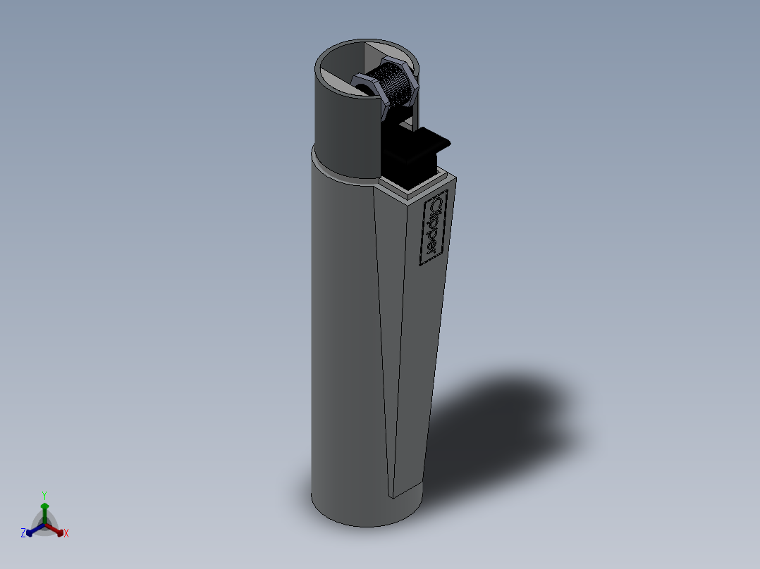 打火机正等轴测图