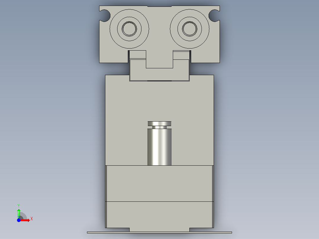 SMC分胶气缸MHF2-12D2-n2改f0前视图