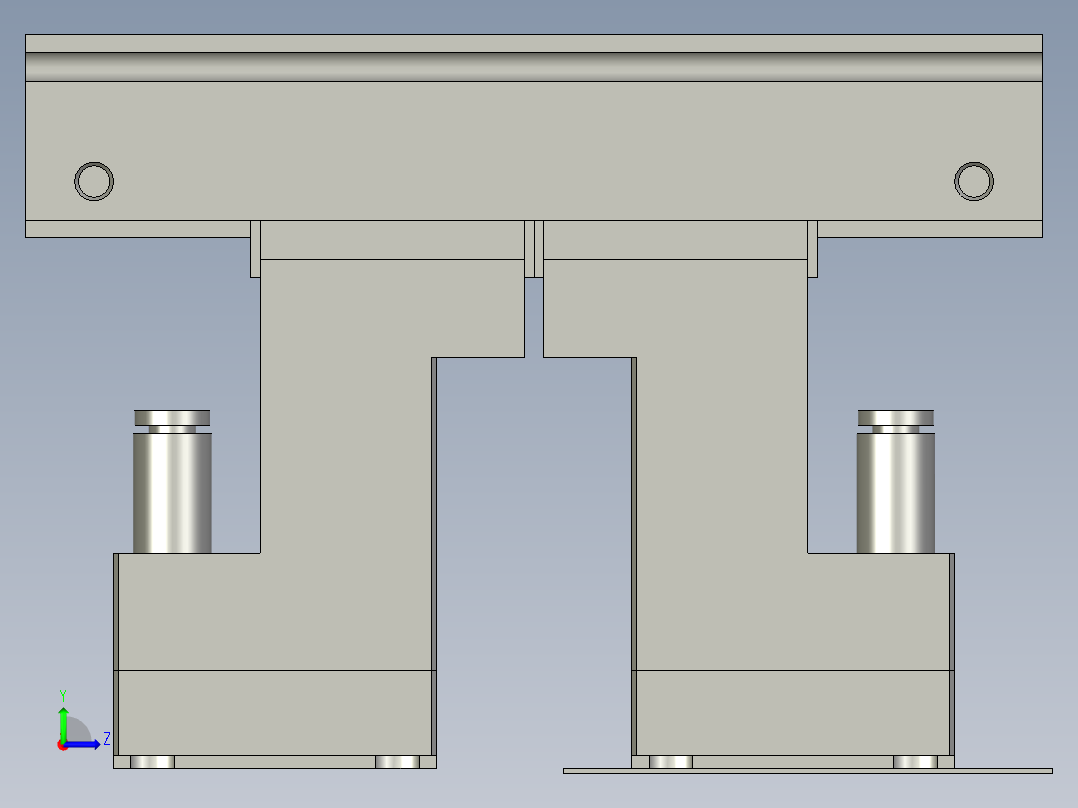 SMC分胶气缸MHF2-12D2-n2改f0左视图