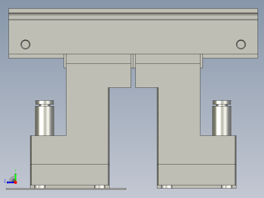 SMC分胶气缸MHF2-12D2-n2改f0右视图