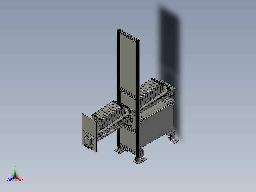 步进式下料台架主视图