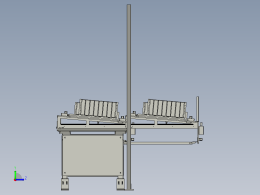 步进式下料台架左视缩略图