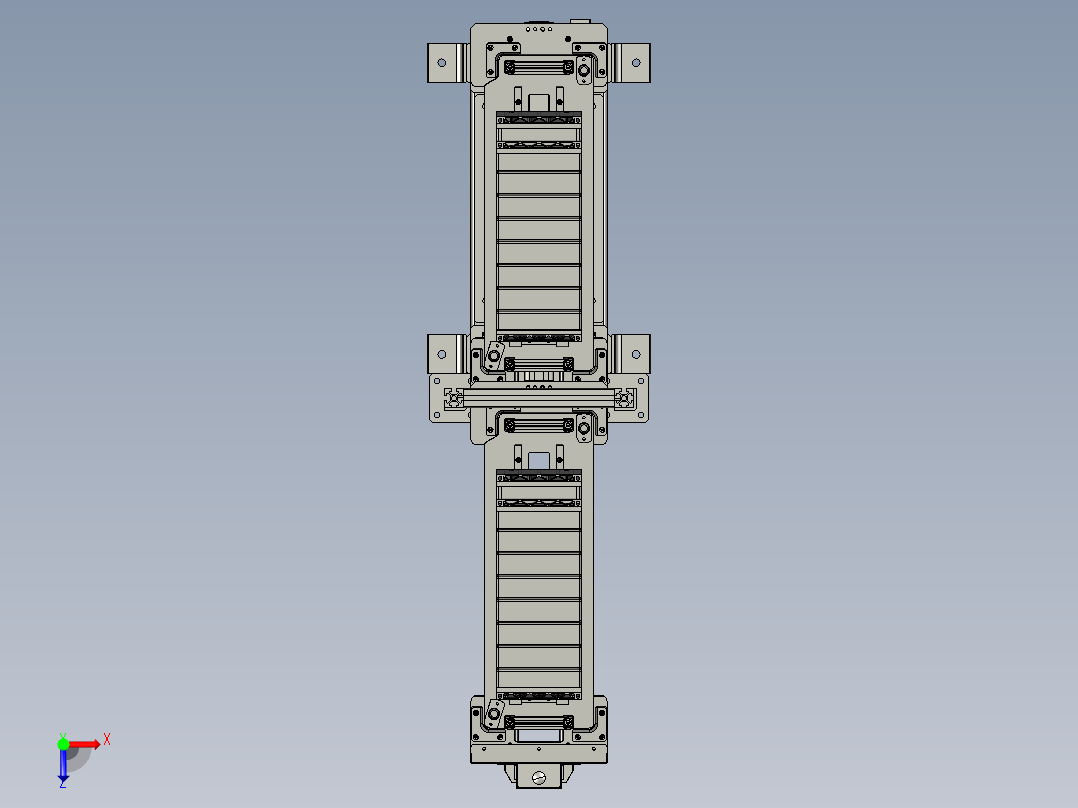 步进式下料台架俯视图