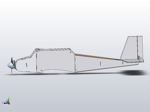 WF77型双层机翼飞机航模结构3D图纸 附平面工程图