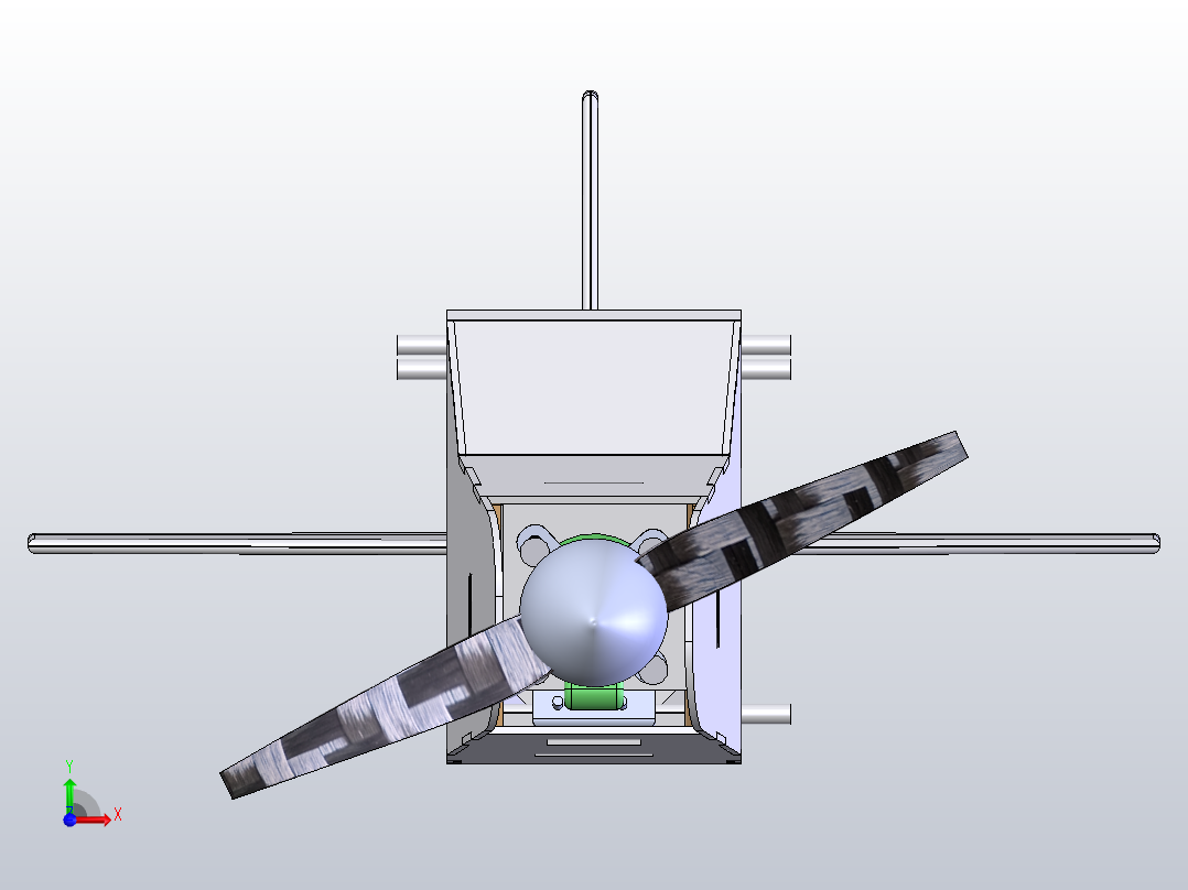 WF77型双层机翼飞机航模结构3D图纸 附平面工程图前视图