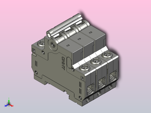 NXB-80G 3P小型断路器三维模型202010