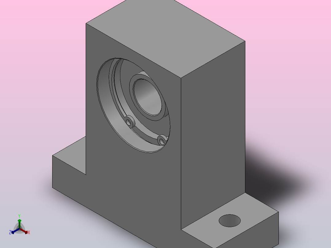 双轴承短T型轴承座组件_BDTS-6000-2Z-40-A主视图