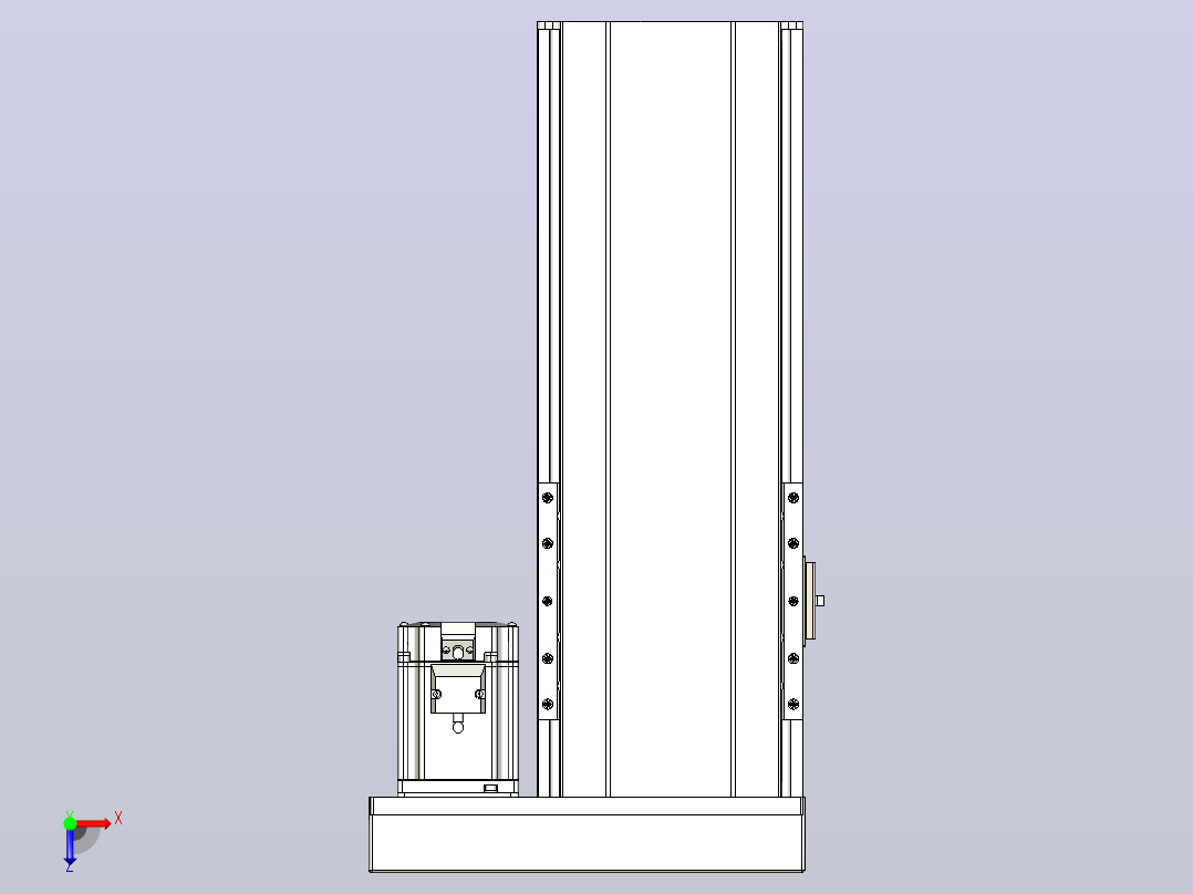 日规模组半封闭丝杆TPA-HNR-175D-2510C-L250-ML-Y-P75-N3俯视图