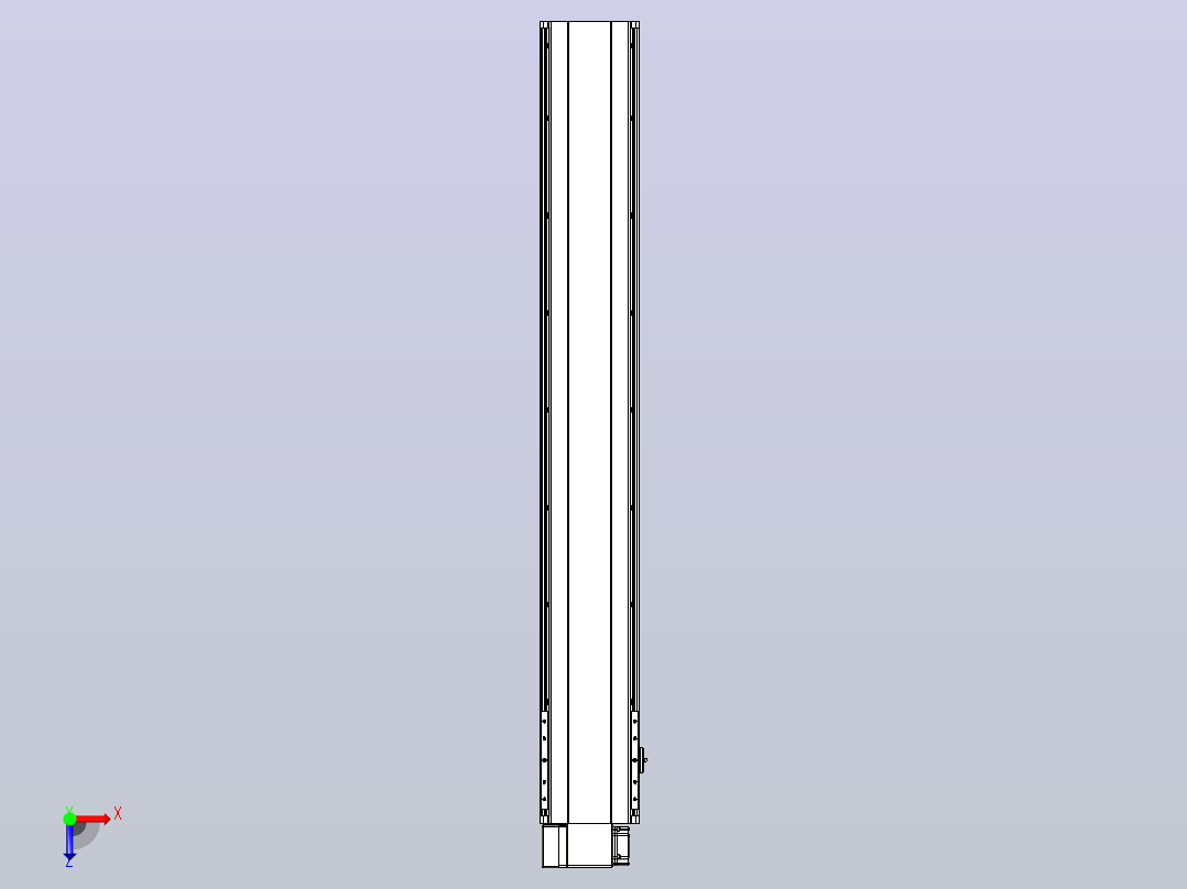 皮带直线轴半封闭可选导轨TPA-HNB-202D-140-L1300-LP-C-P75-N3俯视图