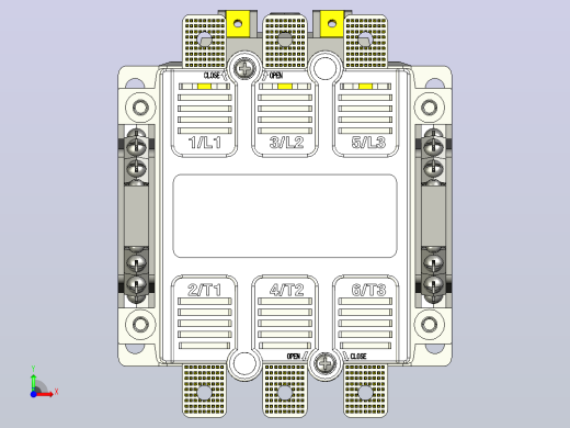 CJ20-100交流接触器三维模型前视缩略图