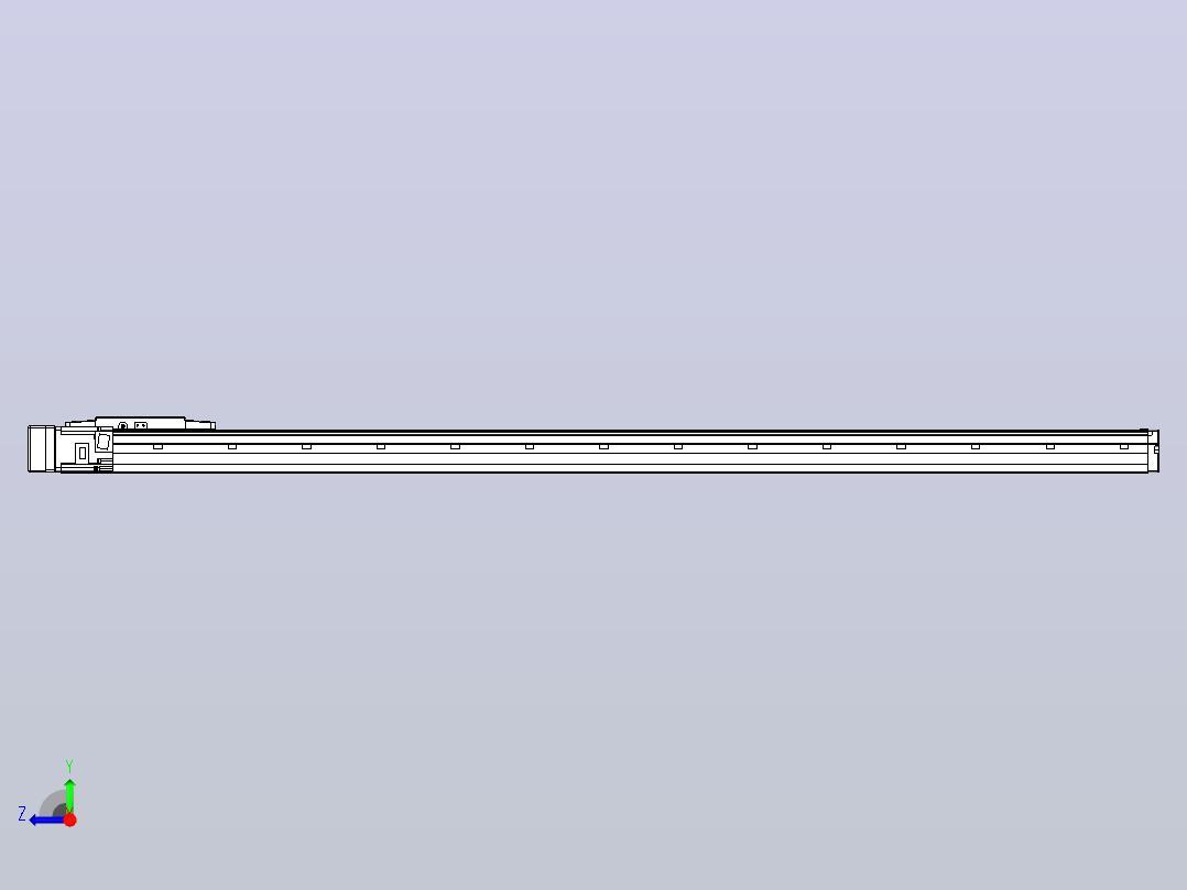 滚珠丝杠直线轴内置导轨TPA-GCR-120-1610C-L1250-ML-M40-N3右视图