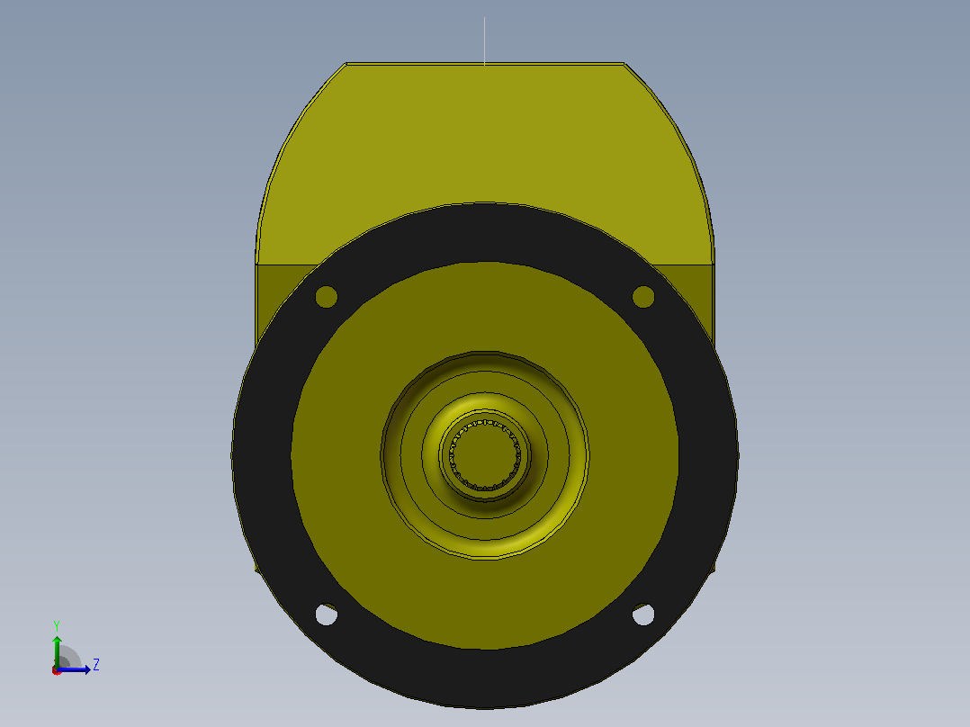 RXF87-4.5-4KW-4级减速器 输出轴带花键左视图