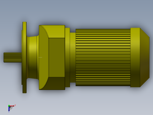 RXF87-4.5-4KW-4级减速器 输出轴带花键俯视缩略图