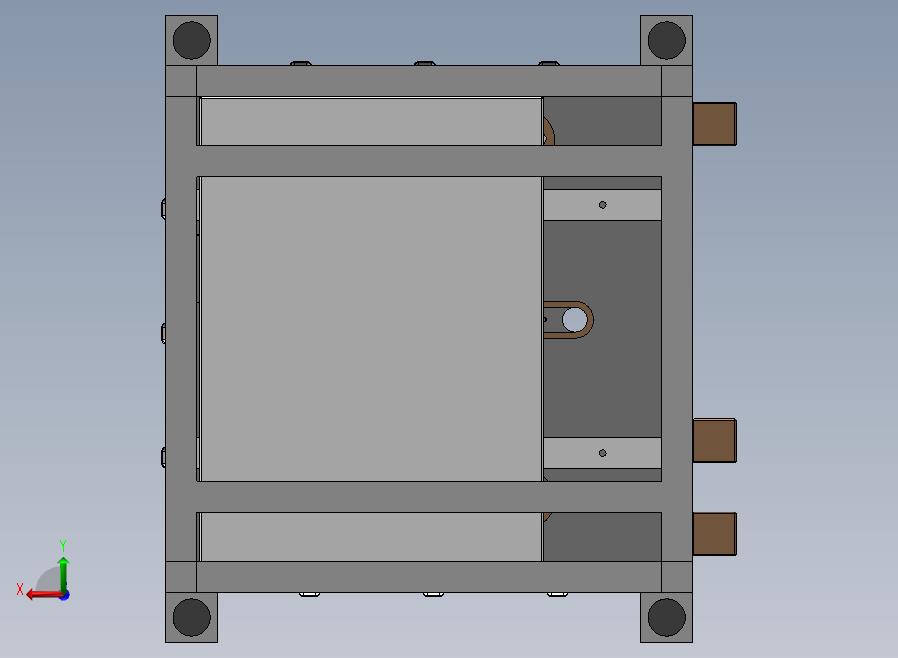 A02-10吨四柱三板油压机后视图