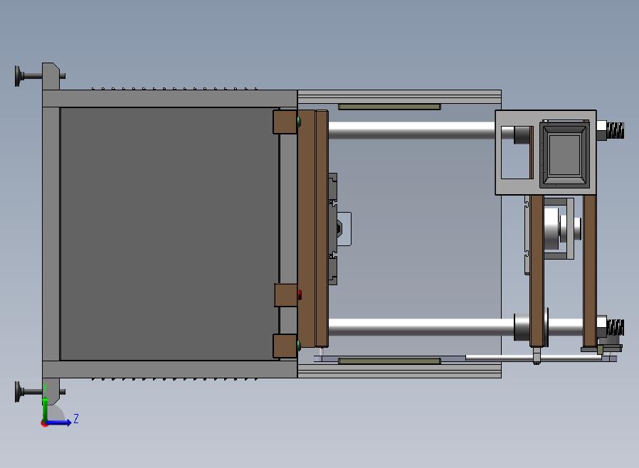 A02-10吨四柱三板油压机左视图